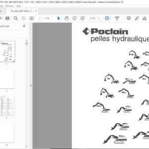 Poclain 60P 60CL 75P 75CL 90P 90CK 90CL 115P 115CL 160CK 220CL 220CK 300CK 400CK 600CK 1000CK Industrial Service Repair Workshop Manual - PDF DOWNLOAD