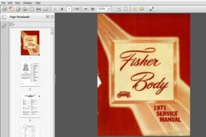 1971 Fisher Body Service Manual Chevrolet Oldsmobile Buick Pontiac Cadillac - PDF DOWNLOAD