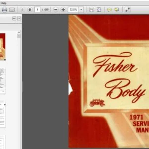 1971 Fisher Body Service Manual Chevrolet Oldsmobile Buick Pontiac Cadillac - PDF DOWNLOAD