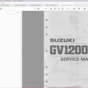 1985 -1986 Suzuki GV1200GL GV1200 Madura GV 1200 GL Motorcycle Service Repair Manual - DOWNLOAD