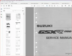 1989  - 1992 SUZUKI GSXR1100  GSX R1100 GSXR 1100 MOTORCYCLE SERVICE REPAIR MANUAL - PDF DOWNLOAD