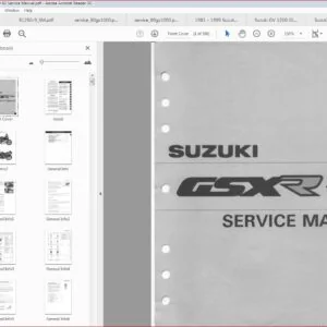 1989  - 1992 SUZUKI GSXR1100  GSX R1100 GSXR 1100 MOTORCYCLE SERVICE REPAIR MANUAL - PDF DOWNLOAD