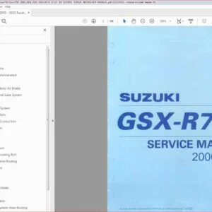 2000 - 2003 Suzuki Gsx R750 Gsxr750 Gsx r750 DIY SERVICE REPAIR MANUAL - PDF DOWNLOAD