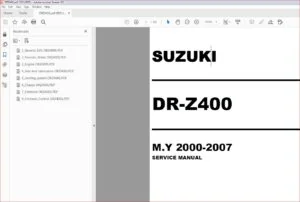 2000  - 2007 SUZUKI DR Z400 DRZ400  MOTORCYCLE SERVICE REPAIR MANUAL - PDF DOWNLOAD