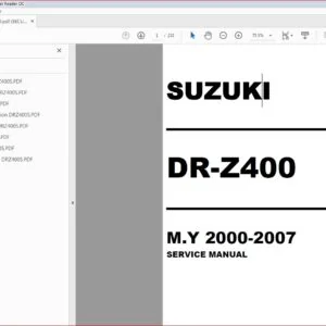 2000  - 2007 SUZUKI DR Z400 DRZ400  MOTORCYCLE SERVICE REPAIR MANUAL - PDF DOWNLOAD