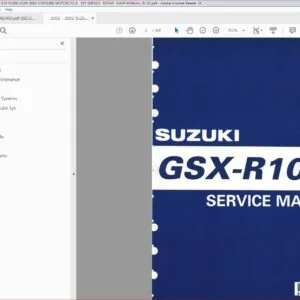 2001 - 2002 SUZUKI GSXR 1000 GSX R1000 GSXR 1000 GSXR1000 MOTORCYCLE REPAIR SHOP MANUAL - DOWNLOAD