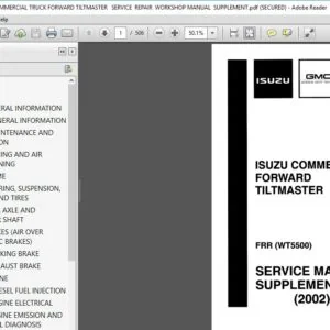 2002 FRR WT5500 ISUZU Commercial Truck FORWARD TILTMASTER - Service Workshop Manual - PDF DOWNLOAD