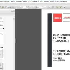2002 WT5500 FRR S1000 Transmission Gearbox Service / Workshop Manual - PDF DOWNLOAD