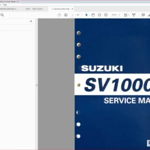 2003  - 2005 SUZUKI SV1000 SERVICE MANUAL REPAIR MAINTENANCE MANUAL - PDF DOWNLOAD
