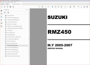 2005 -  2007 SUZUKI RM Z450 SERVICE MANUAL RMZ450 RMZ 450 - PDF DOWNLOAD