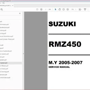 2005 -  2007 SUZUKI RM Z450 SERVICE MANUAL RMZ450 RMZ 450 - PDF DOWNLOAD