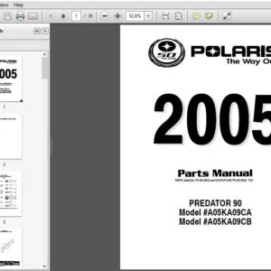 2005 Polaris Predator 90 Parts Manual - PDF DOWNLOAD