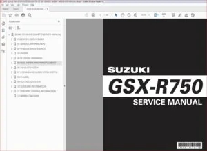 2006 SUZUKI GSX R750 GSX R750 GSXR750 K6 DIY SERVICE REPAIR WORKSHOP MANUAL - PDF DOWNLOAD