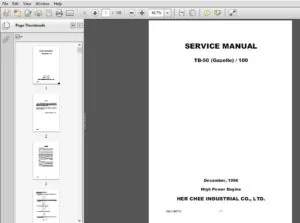 Adly TB50 TB100 Gazelle Scooter Digital Workshop Repair Manual 1998 Onward - PDF Download