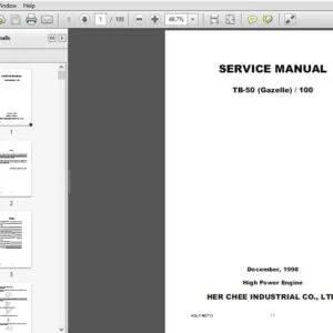 Adly TB50 TB100 Gazelle Scooter Digital Workshop Repair Manual 1998 Onward - PDF Download