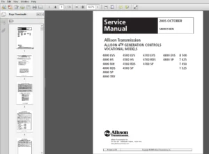 Allison Transmission 4000 Series Service Manual - PDF DOWNLOAD