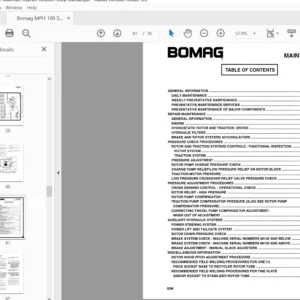 Bomag MPH 100 Soil Stabilizer Asphalt Recycler Shop Manual - PDF DOWNLOAD