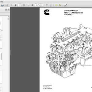 CUMMINS QSG12 CM2350 G110 Service Manual Vol 1 & 2 - PDF DOWNLOAD