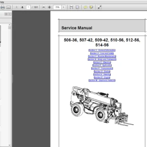 JCB 506-36, 507-42, 509-42, 510-56, 512-56, 514-56, 516-42 Loadall Service Manual - PDF Download