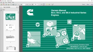 Cummins B3.9, B4.5 & B5.9 Industrial Series Engine Owners Manual - PDF DOWNLOAD
