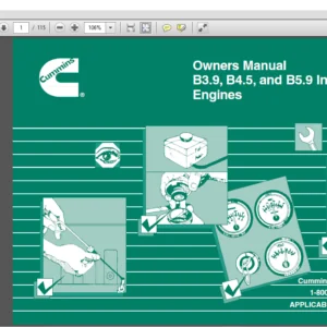 Cummins B3.9, B4.5 & B5.9 Industrial Series Engine Owners Manual - PDF DOWNLOAD