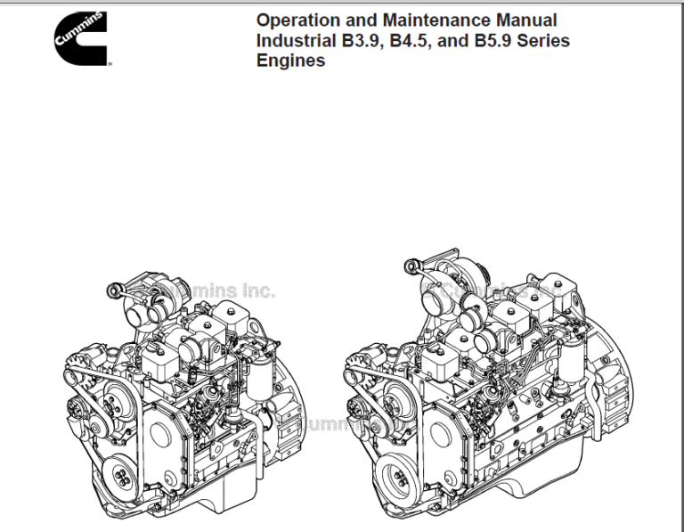 Cummins B3.9,B4.5 & B5.9 Series Engine Operation And Maintenance Manual ...