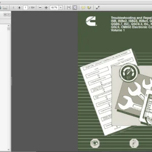 Cummins ISB, ISBe2, ISBe3, ISBe4, QSB4.5, QSB5.9, QSB6.7, ISC, QSC8.3, ISL, ISLe3, ISLe4, QSL9, CM850 Electronic Control System vol 1,2,3 & 4 - PDF DOWNLOAD