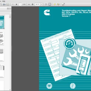 Cummins ISC, ISCe, QSC8.3, ISL, ISLe3, ISLe4, QSL9 Engines Troubleshooting & Repair Manual Vol 1 & 2 - PDF DOWNLOAD