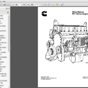 Cummins M11 Series Engine Service Repair Manual - PDF Download