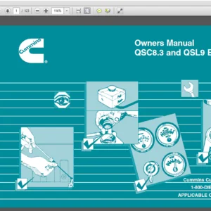 Cummins QSC8.3 and QSL9 Engine Owners Manual - PDF DOWNLOAD