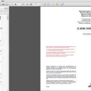 Deutz  D 2008-2009  Werkstatthandbuch Workshop Manual Manual d`atelier Manual - PDF Download