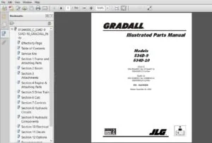 Gradall 534D9 534D10 Forklift Telehandler Parts Manual - PDF Download