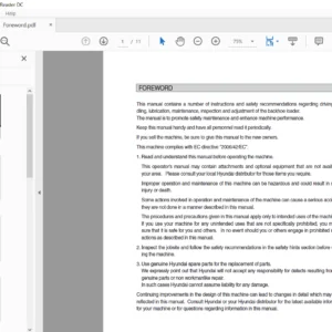 Hyundai Backhoe Loader H930C H940C Operators Manual - PDF Download