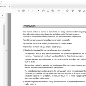 Hyundai Backhoe Loader H930CB H940CB Operator Manual - PDF Download