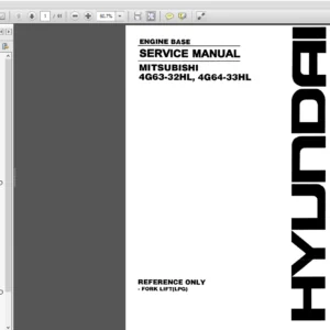 Hyundai Mitsubishi 4G63-32HL 4G64-33HL Engines Service Repair Manual - PDF DOWNLOAD