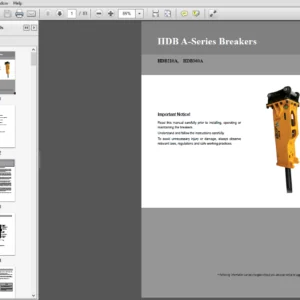Hyundai HDB-A Breakers Crawler Excavator Operator Manual - PDF Download