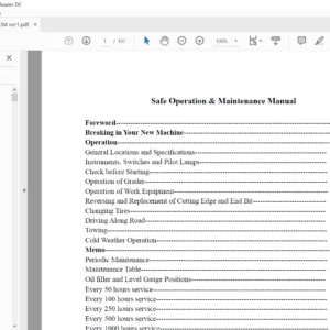 Hyundai HG130 Motor Grader Operator Manual - PDF Download