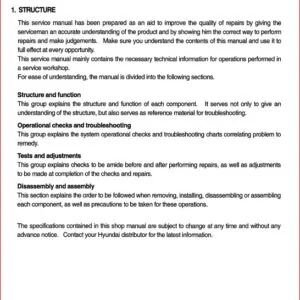 Hyundai HL770A Wheel Loaders Service Manual - PDF DOWNLOAD