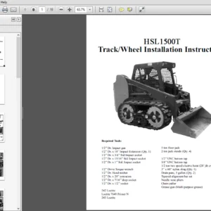Hyundai HSL1500T Skid Steer HSL1500T Track/Wheel Installation Instructions - PDF DOWNLOAD