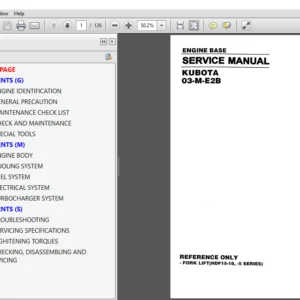 Hyundai Kubota 03-M-E2B Engine Base Service Manual - PDF DOWNLOAD