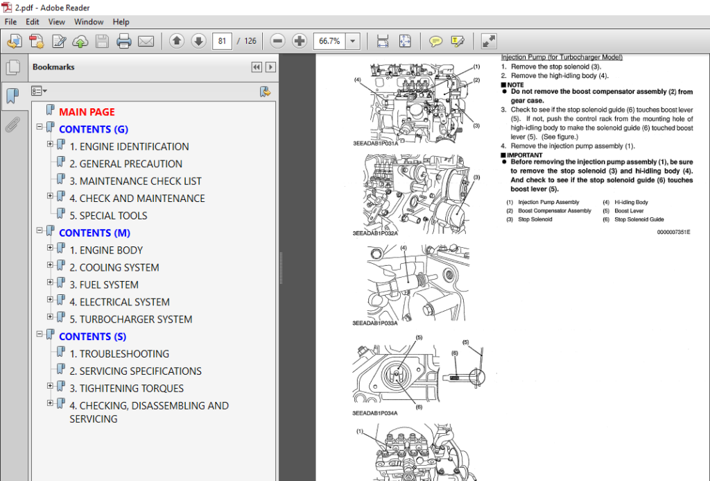 Hyundai Kubota 03-M-E2B Engine Base Service Manual - PDF DOWNLOAD ...