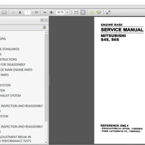 Hyundai Mitsubishi S4S, S6S Engine Base Service Manual - PDF DOWNLOAD