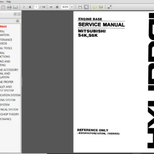 Hyundai Mitsubishi s4k,S6k Engine Base Service Manual - PDF DOWNLOAD