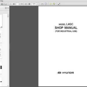 Hyundai Model L4GC Engine Series Shop Manual - PDF DOWNLOAD