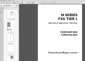 Hyundai N Series F4G Tier 3 Technical And Repair Manual - PDF DOWNLOAD