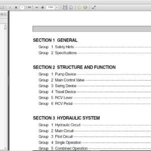 Hyundai R110-7 Crawler Excavator Service Repair Manual - PDF Download