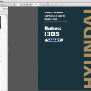 Hyundai R130S INDIA Crawler Excavator Operators Manual - PDF DOWNLOAD