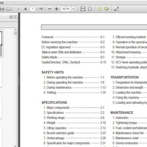 Hyundai R140LC-7 Crawler Excavator Operators Manual - PDF Download