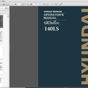 Hyundai R140LS INDIA Crawler Excavator Operators Manual - PDF DOWNLOAD