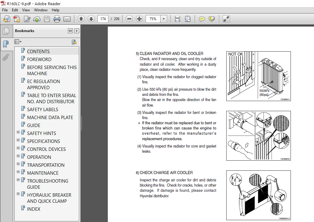 Hyundai R160LC-9 Crawler Excavator Operators Manual - PDF Download ...